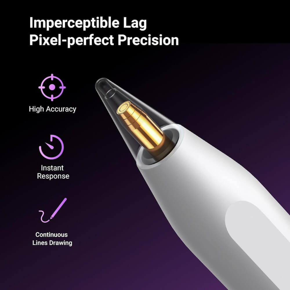 Touch Pen UGREEN pentru Apple iPad, Versiune Activ, Alb