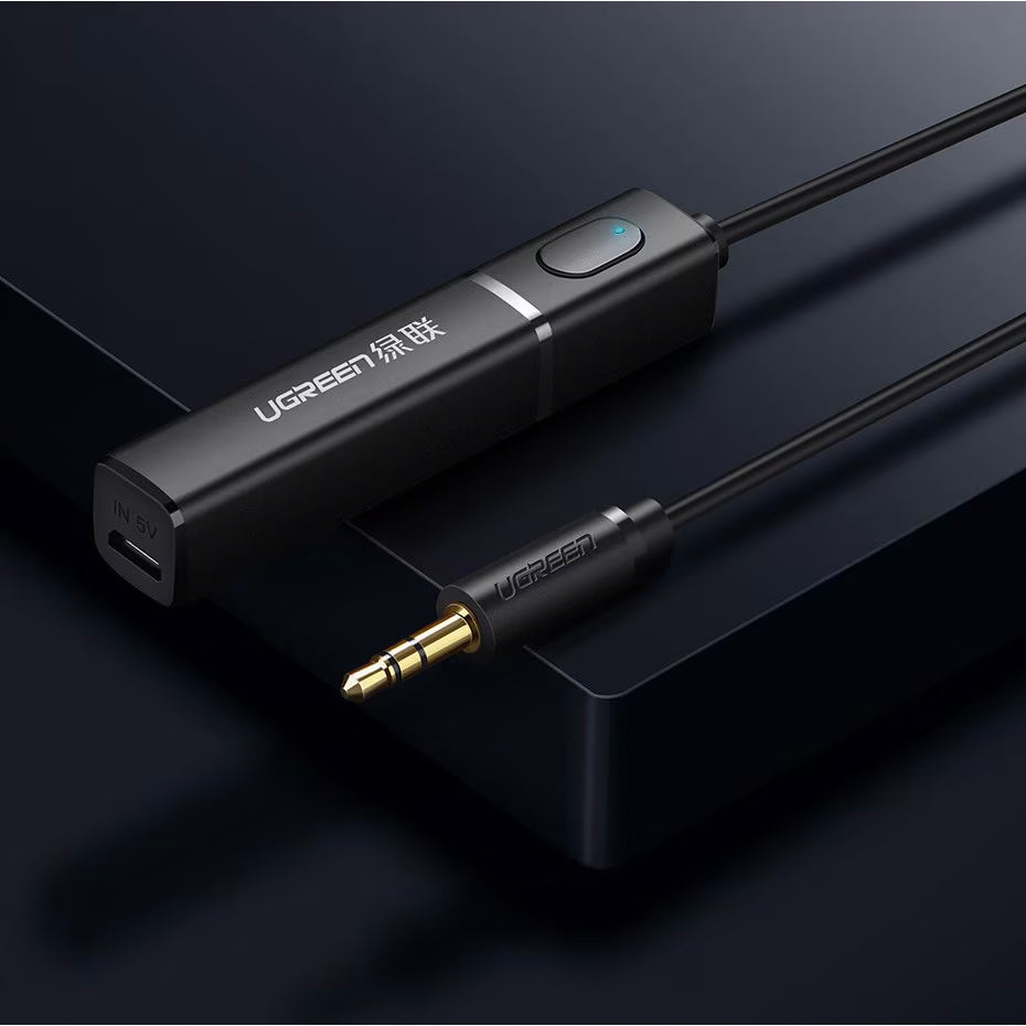 Transmitator Bluetooth UGREEN CM107, AUX, Negru