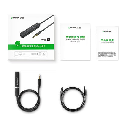 Transmitator Bluetooth UGREEN CM107, AUX, Negru