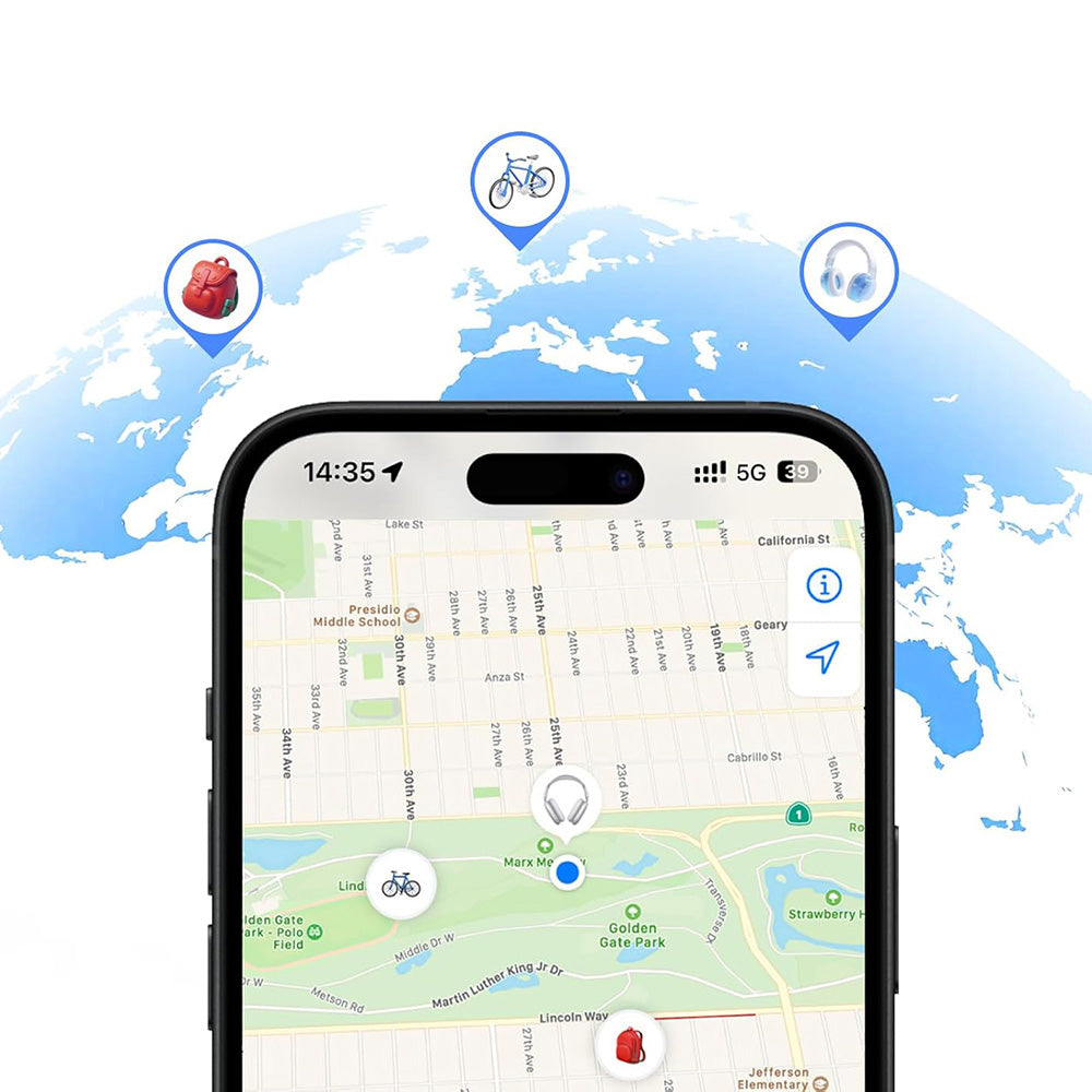 UGREEN SmartTag Smart Finder Slim 2 CM920 (75120A) pentru iOS Series, Set 2 bucati, Negru