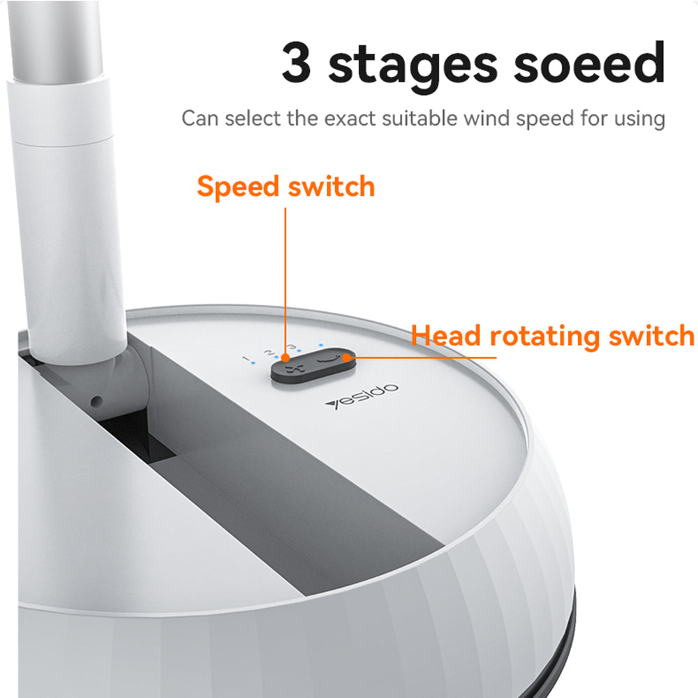 Ventilator de Podea Yesido YF11, Alb