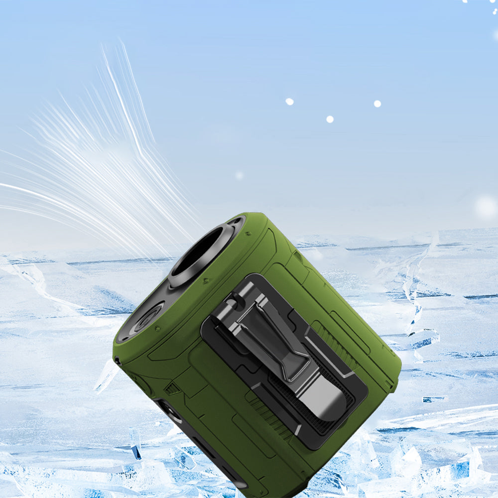 Ventilator Portabil Techsuit Z14 cu baterie externa 5000mAh, Portocaliu