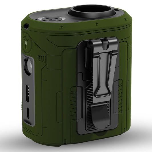 Ventilator Portabil Techsuit Z14 cu baterie externa 5000mAh, Verde